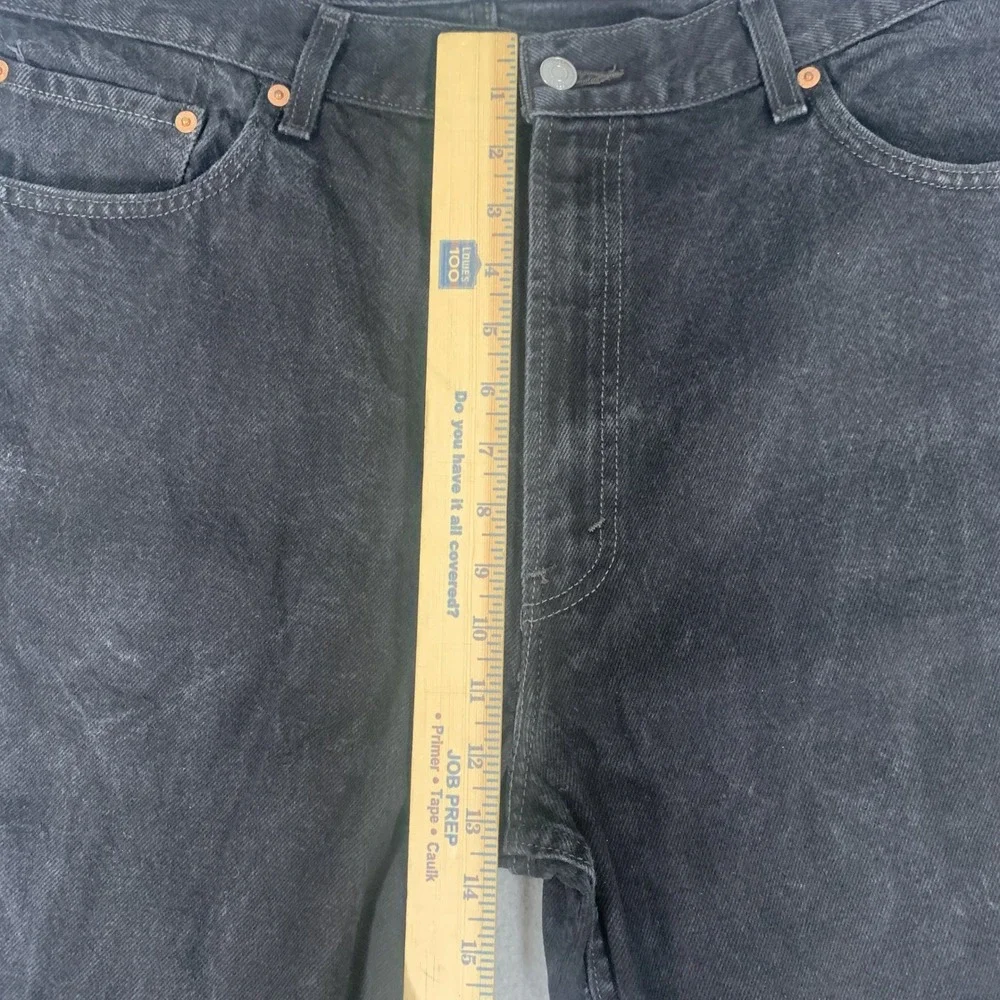 Vintage Levis 550 Relaxed Fit Jeans Mens 40x29 Black Tapered Leg Denim Whiskered